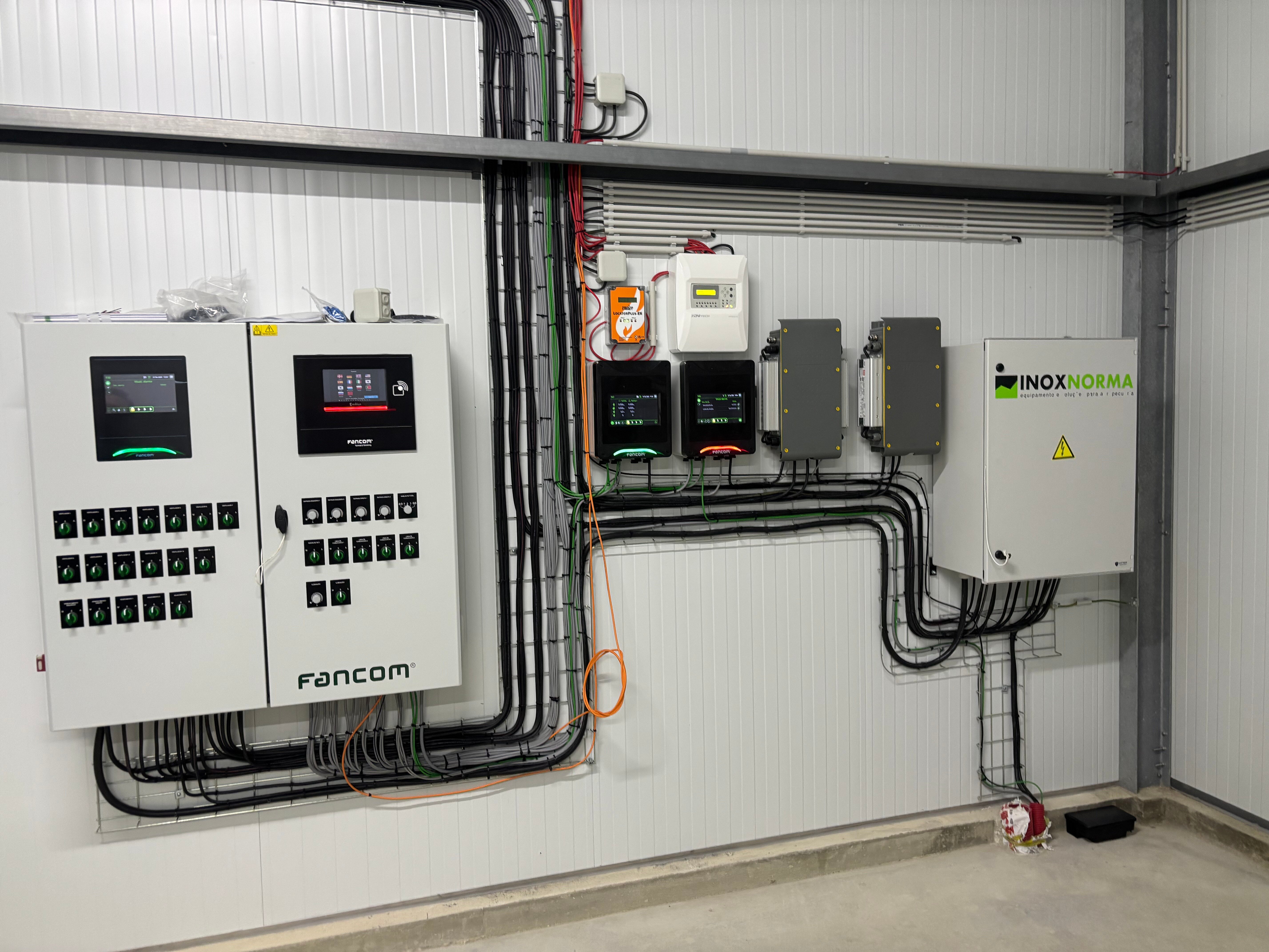 Installation of HATO lighting—seamless integration into the poultry system.